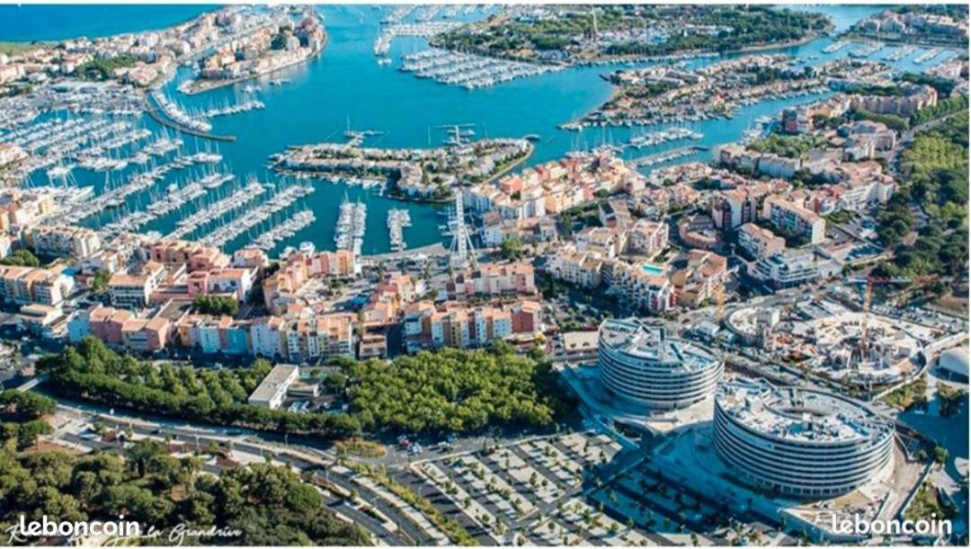 Cap D'Agde Port Lano T2 Clim, Piscine, Tennis Et Parking 外观 照片